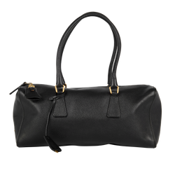 Logo Shoulder Bag, Leather, Black, 4, DB/K/L/CL, 2*